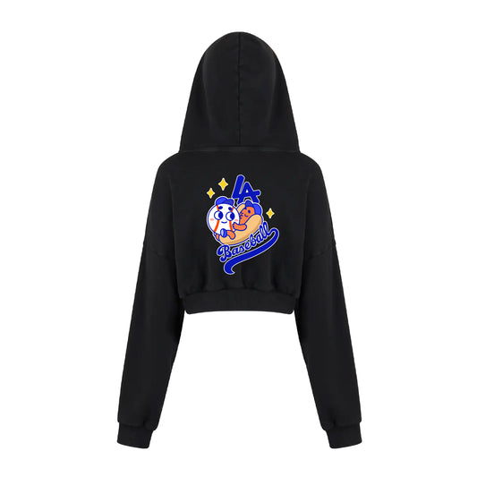 Chunkytani Meatball Cropped Hoodie - Black