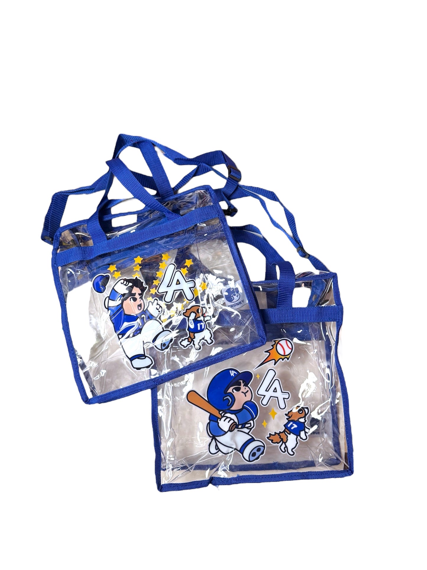 Chunkytani Blue Stadium Bag with Pocket