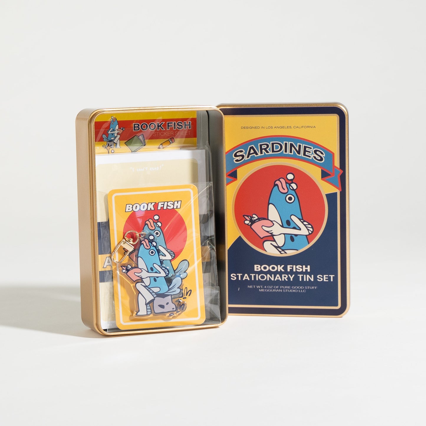Book Fish Sardine Stationery Set