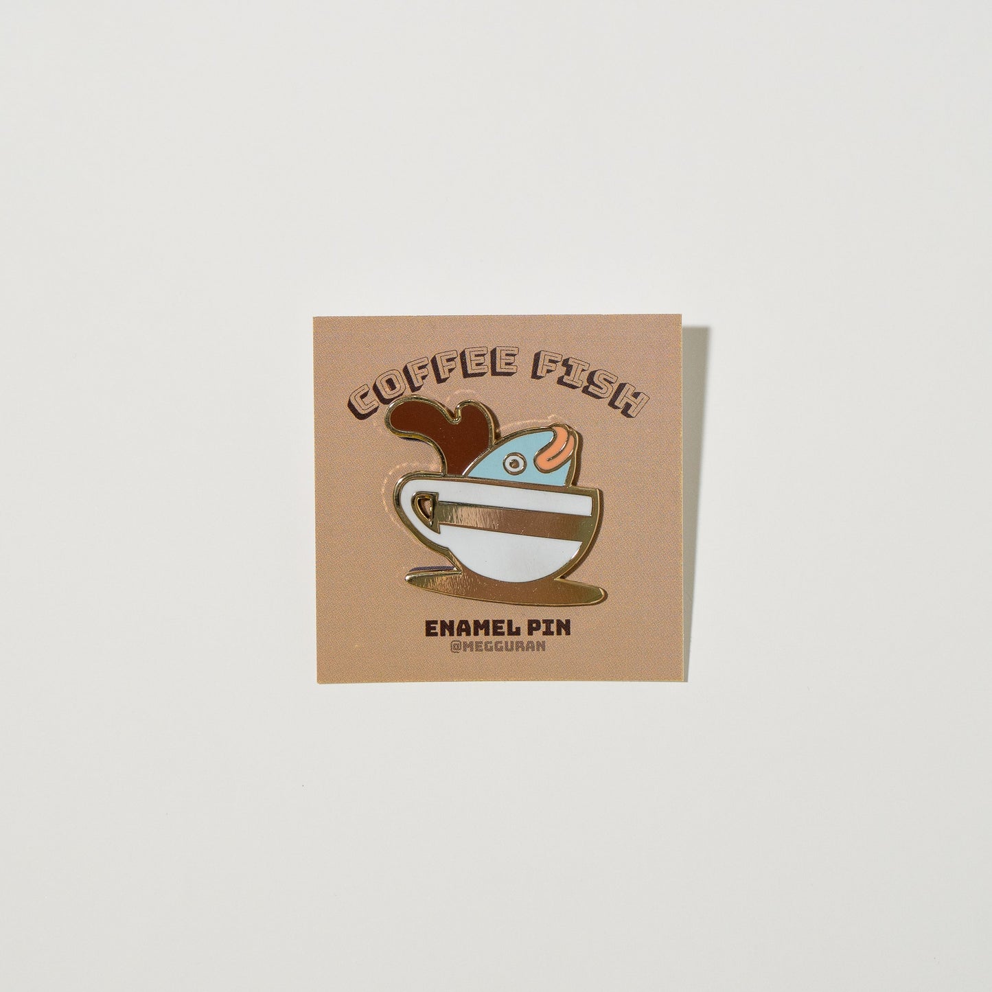 Coffee Fish Enamel Pin