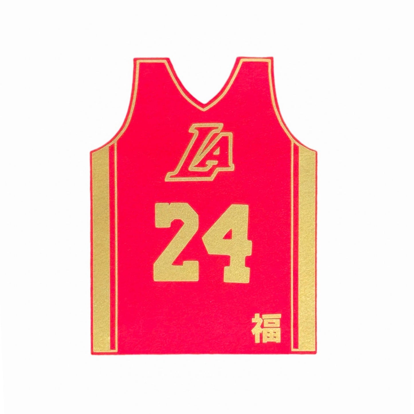 LA Jersey Number 24 Red Envelope