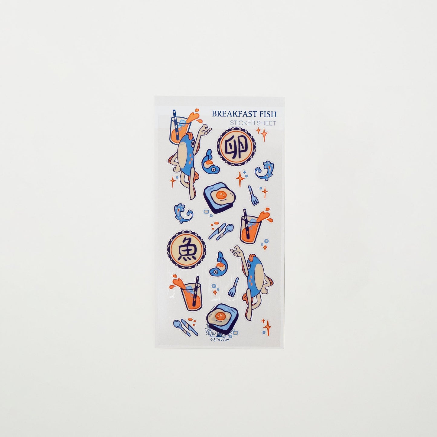 Breakfast PVC Clear Sticker Sheet