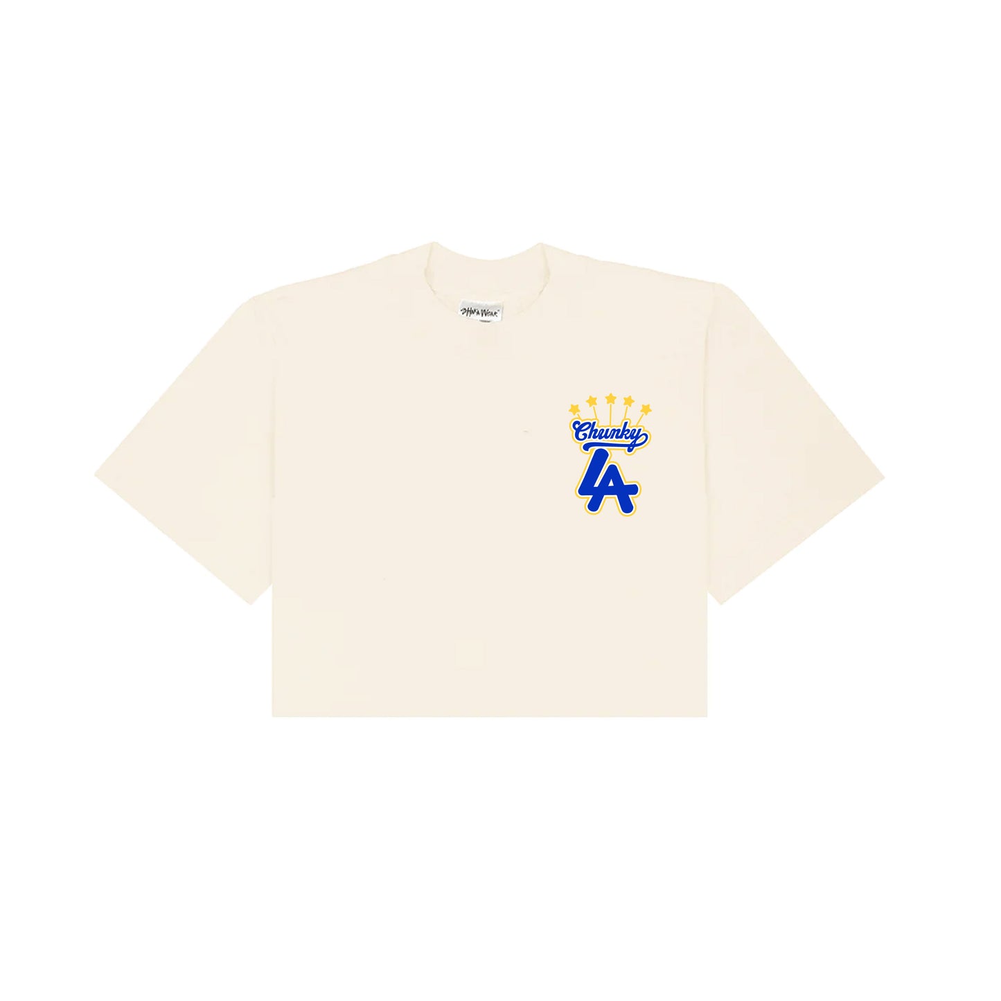 Chunky World Champs Cropped T-Shirt - Cream