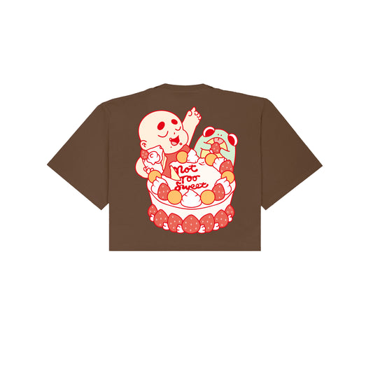 Not Too Sweet v2 Cropped T-Shirt - Mocha