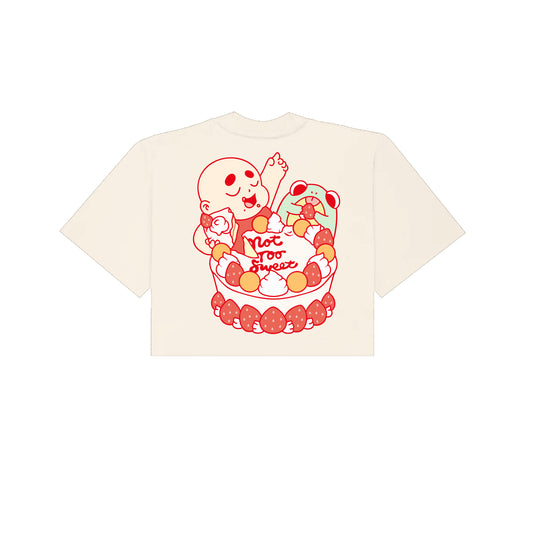 Not Too Sweet v2 Cropped T-Shirt - Cream