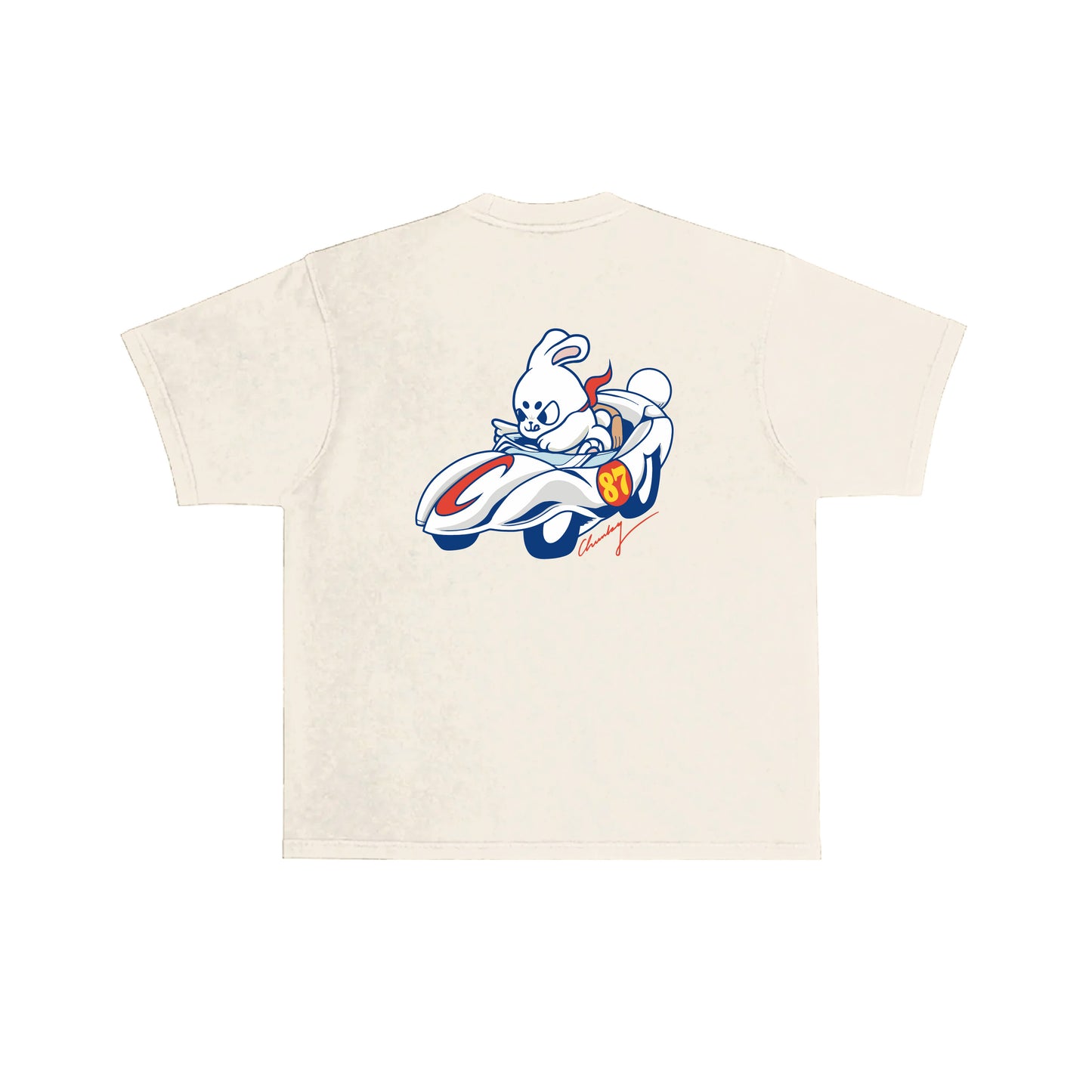 Chunky Racer Bunny T-Shirt - Cream