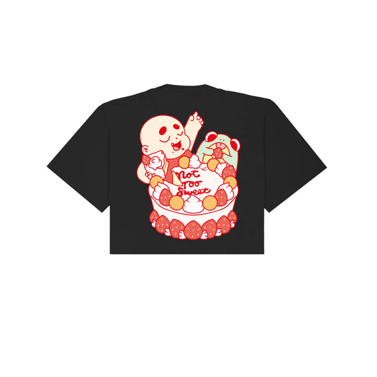 Not Too Sweet v2 Cropped T-Shirt - Black