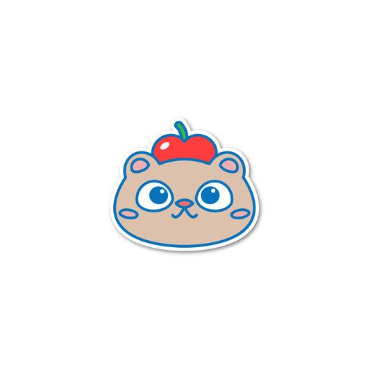 Apple Sidra Bear Head Sticker