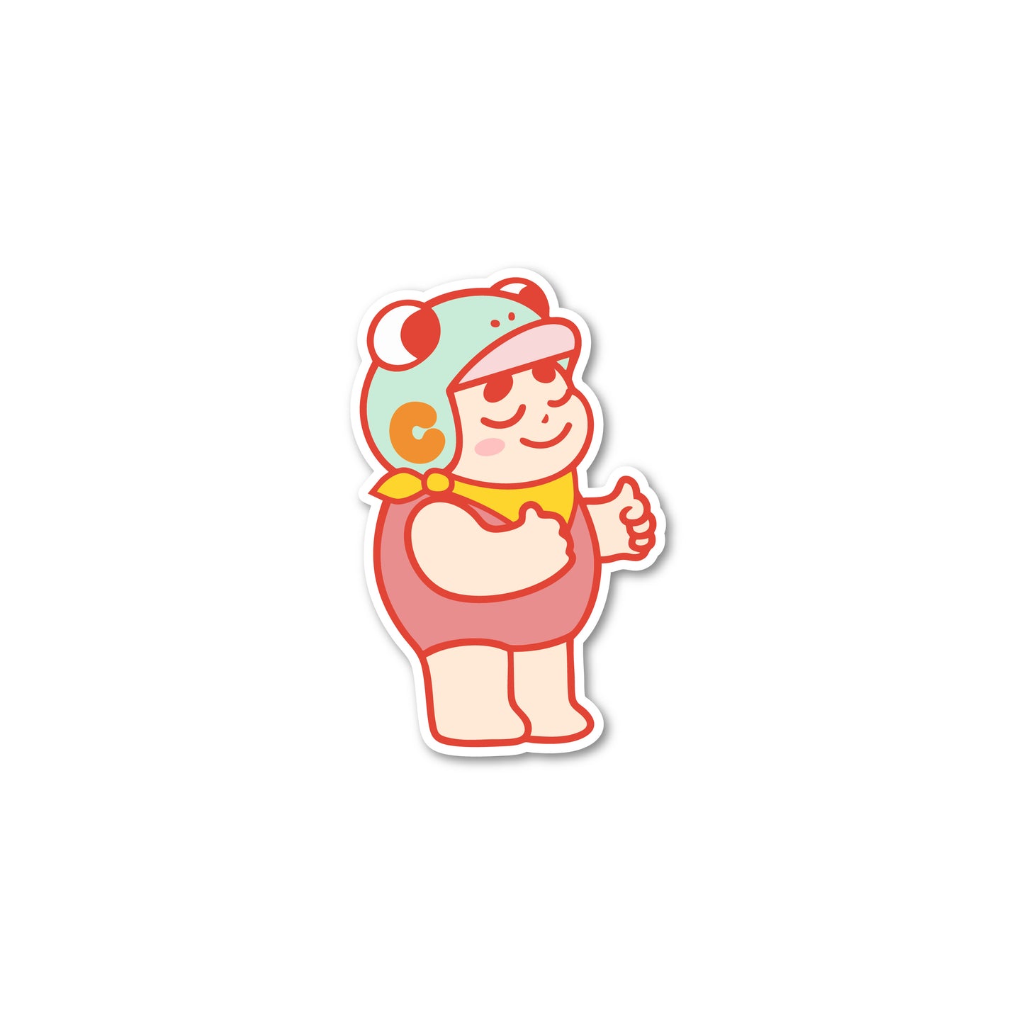 Chunky 4-Year Anniversary Thumbs Up Baby Sticker