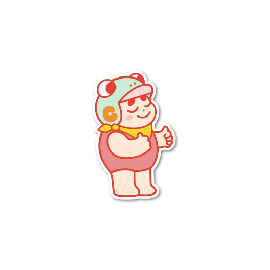 Chunky 4-Year Anniversary Thumbs Up Baby Sticker