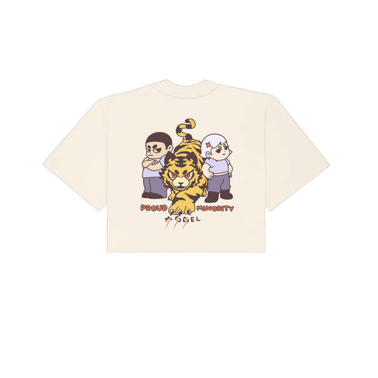 Proud Minority Cropped T-Shirt - Cream