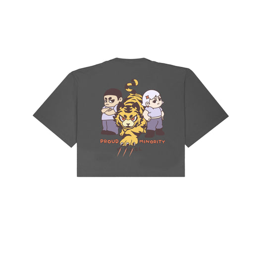 Proud Minority Cropped T-Shirt - Shadow