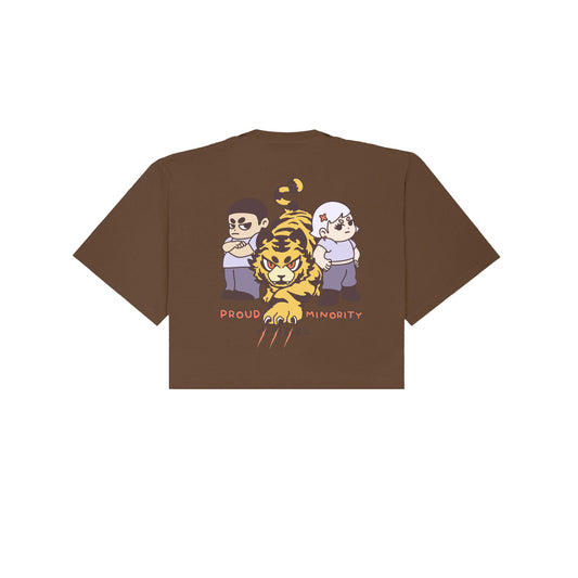 Proud Minority Cropped T-Shirt - Mocha