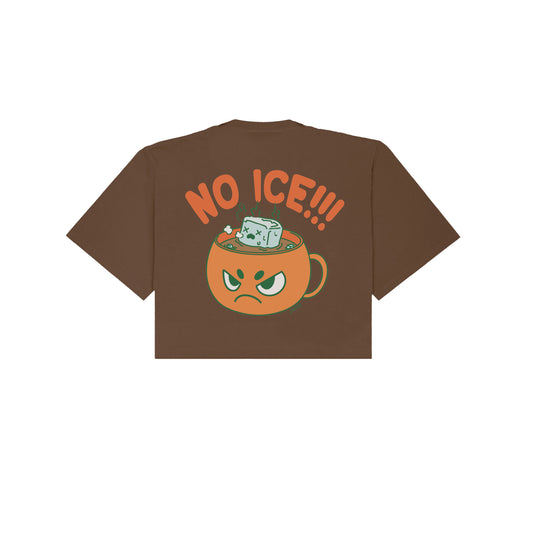 Chunky No Ice Cropped T-Shirt - Brown