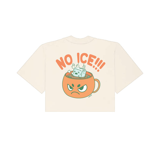 Chunky No Ice Cropped T-Shirt - Cream
