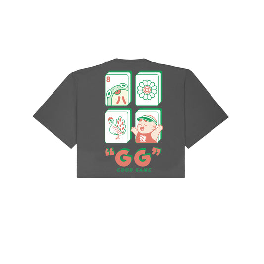 Chunky Mahjong 4-Year Anniversary Cropped T-Shirt - Shadow