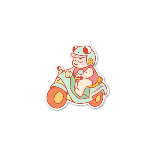 Chunky 4-Year Anniversary Scooter Baby Sticker