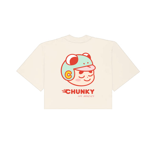 Chunky 4 Year Anniversary Baby Cropped T-Shirt - Cream