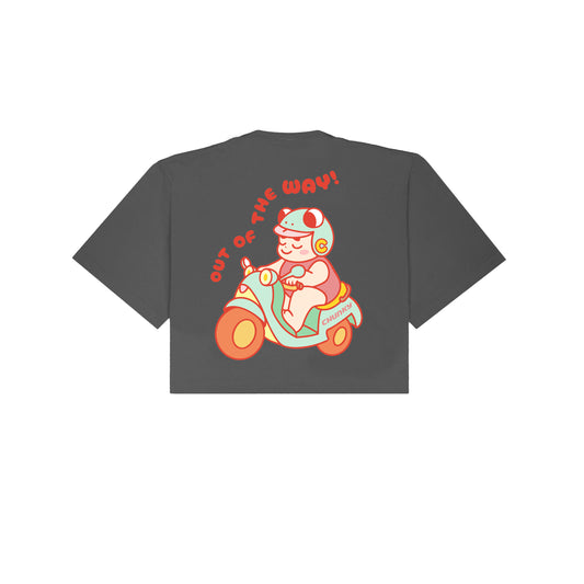 Chunky 4 Year Anniversary Scooter Baby Cropped T-Shirt - Shadow