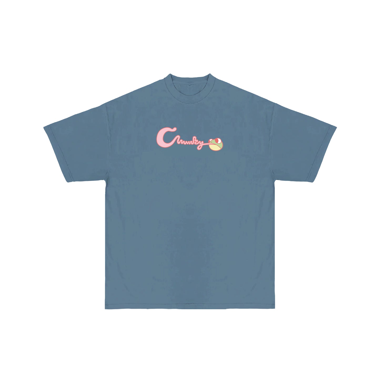 Chunky Smushed Frog T-Shirt - Denim Blue