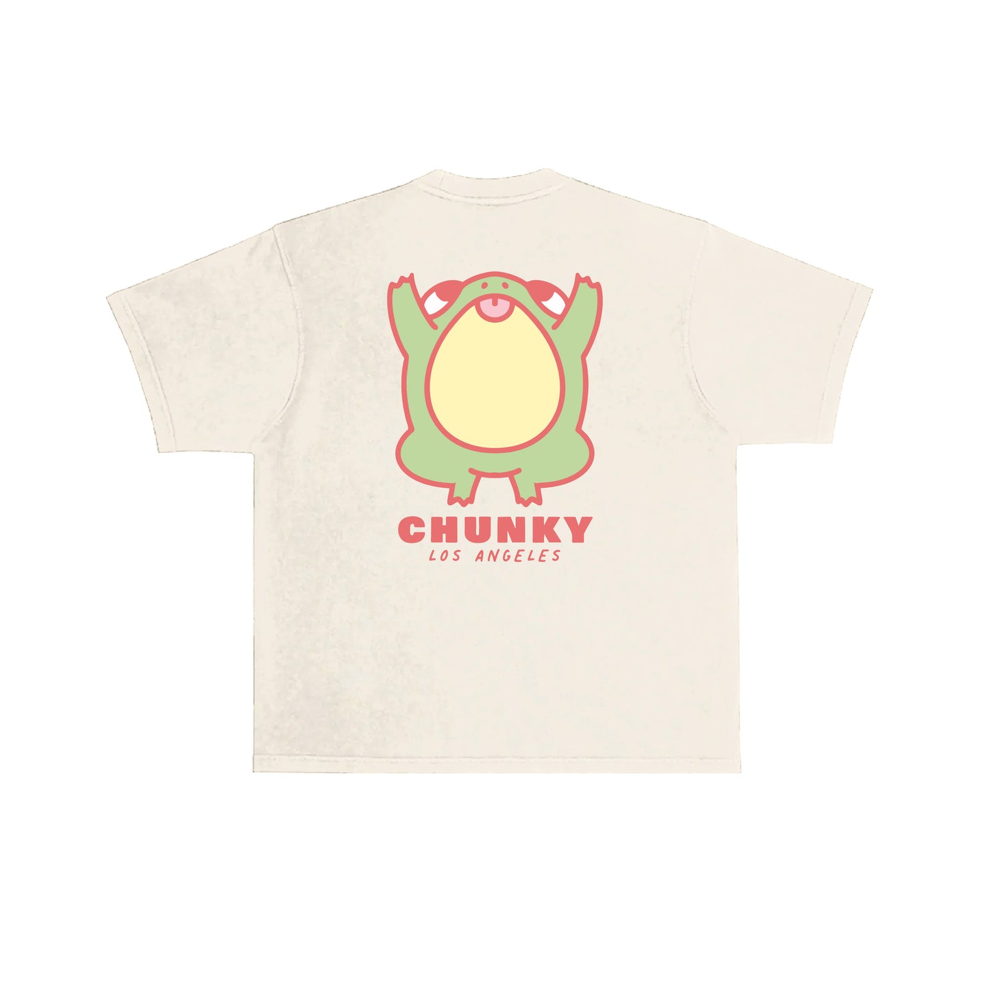 Chunky Jumping Frog v2 T-Shirt - Cream
