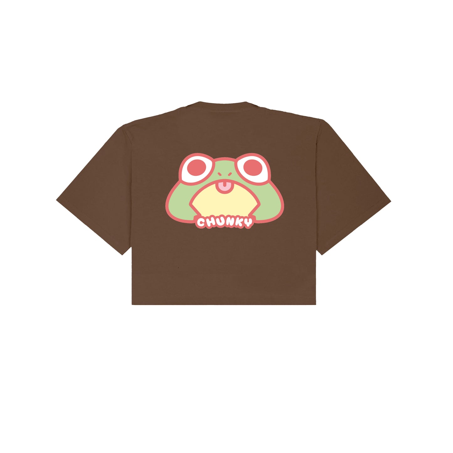 Chunky Frog Pfft Cropped T-Shirt - Mocha