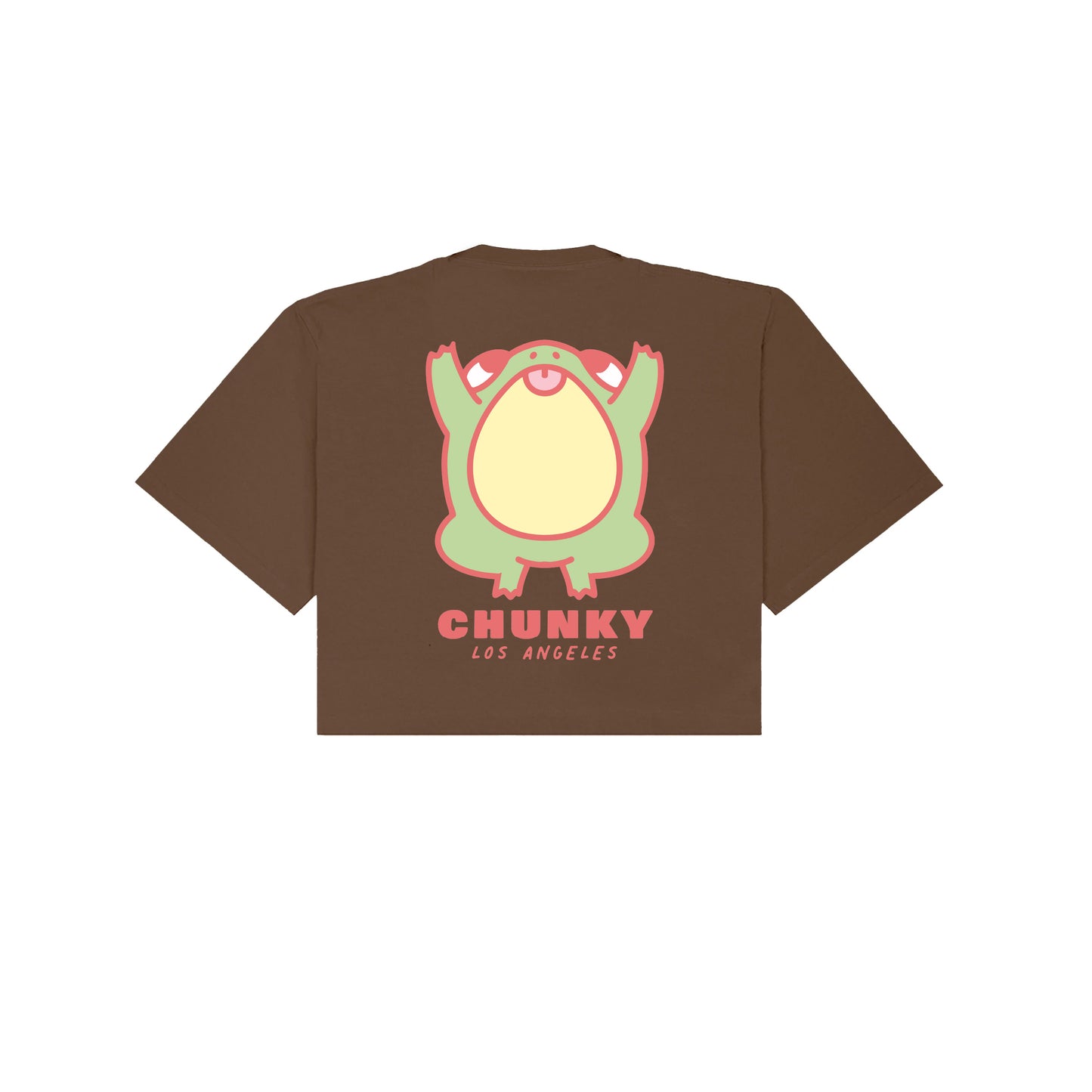 Chunky Jumping Frog v2 Cropped T-Shirt - Mocha