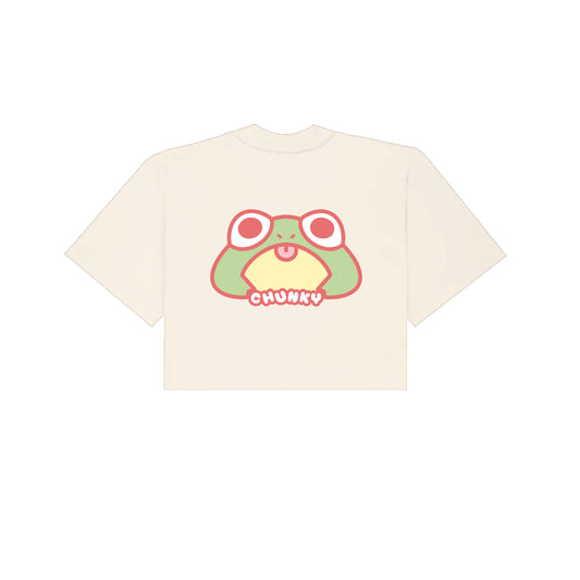 Chunky Frog Pfft Cropped T-Shirt - Cream