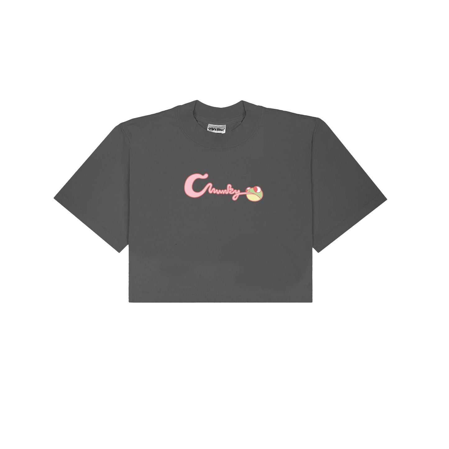 Chunky Smushed Frog Cropped T-Shirt - Shadow