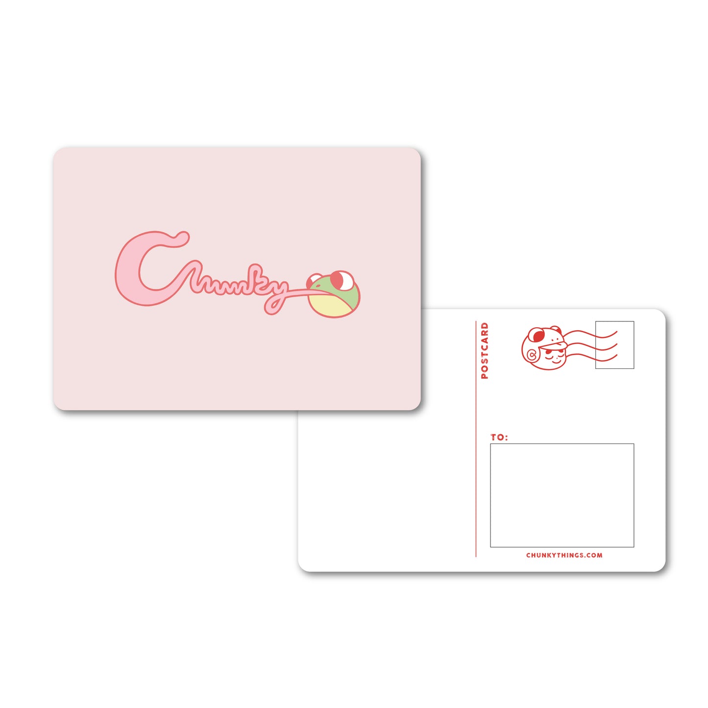 Chunky Frog Tongue Logo Postcard