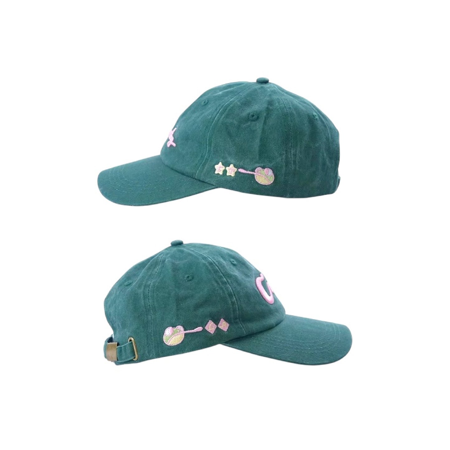 Chunky Frog Tongue Vintage Wash Green Dad Hat