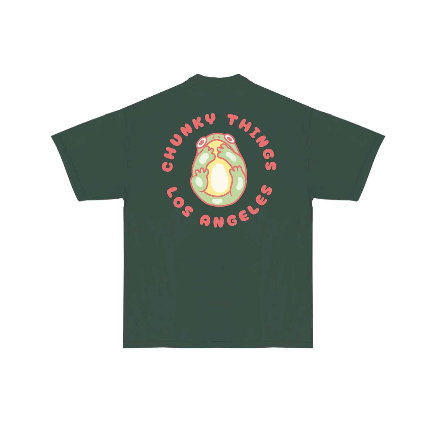 Chunky Smushed Frog T-Shirt - Moss Green