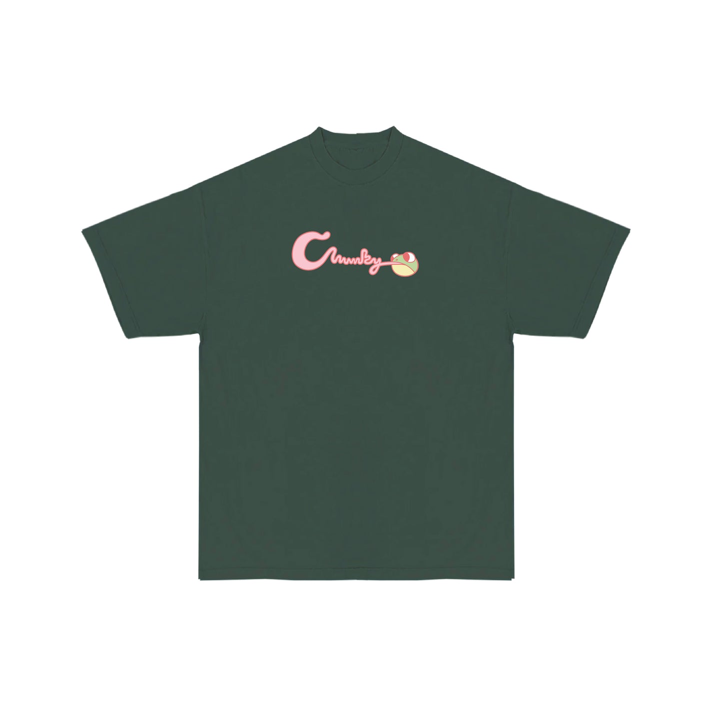 Chunky Smushed Frog T-Shirt - Moss Green