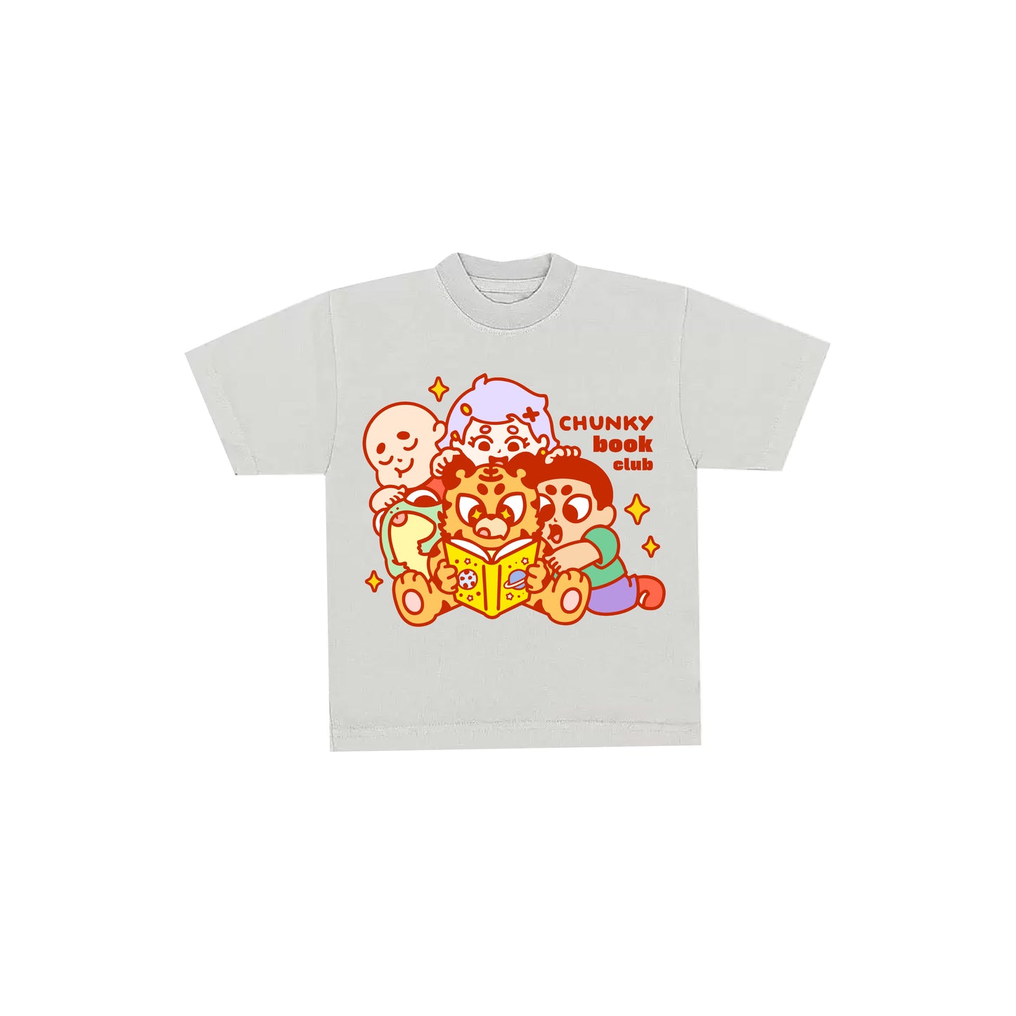 Chunky Book Club Kids T-Shirt - Cement