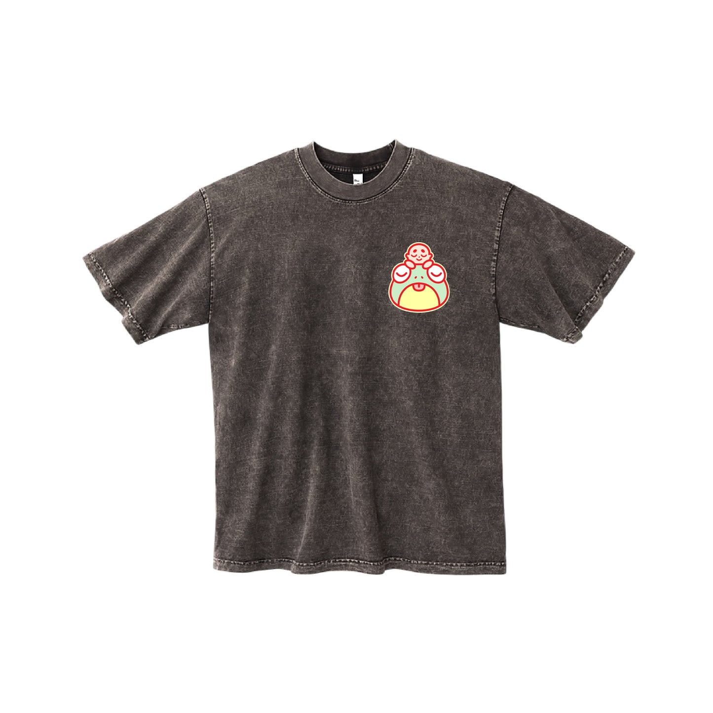Chunky Frog and Tiny Baby T-Shirt - Brown Grounds