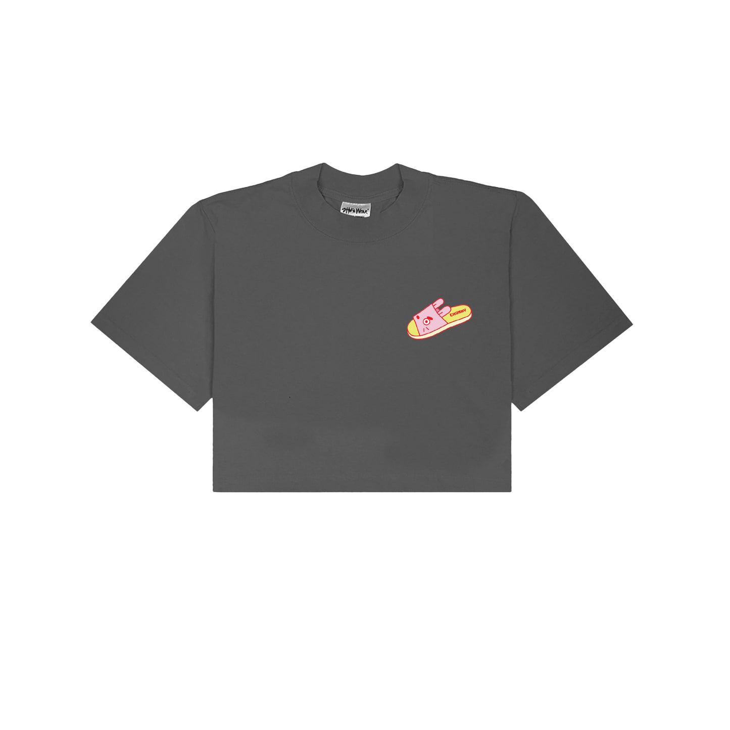 Take Off Your Shoes Cropped T-Shirt - Shadow