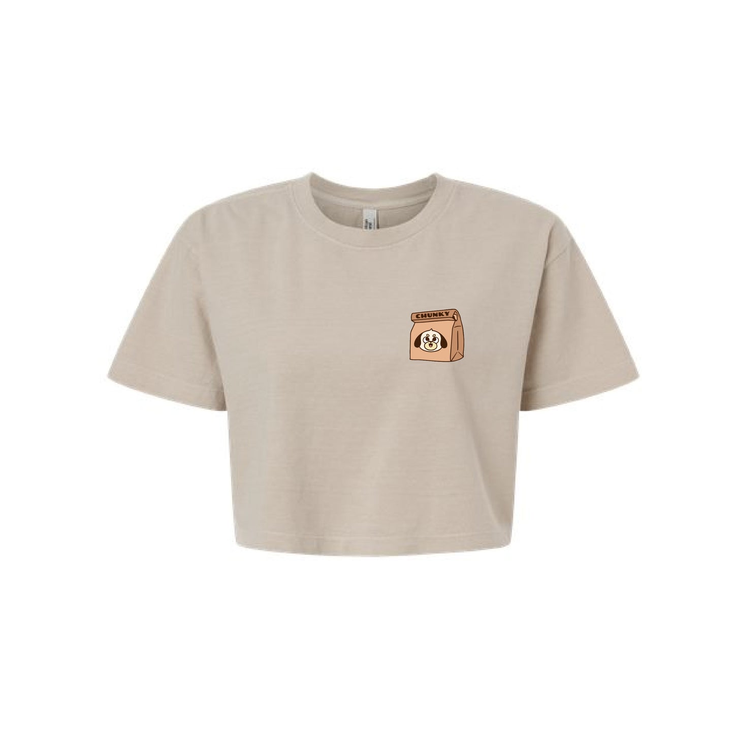 The Doggy Bag Large Logo Cropped T-Shirt - Light Brown