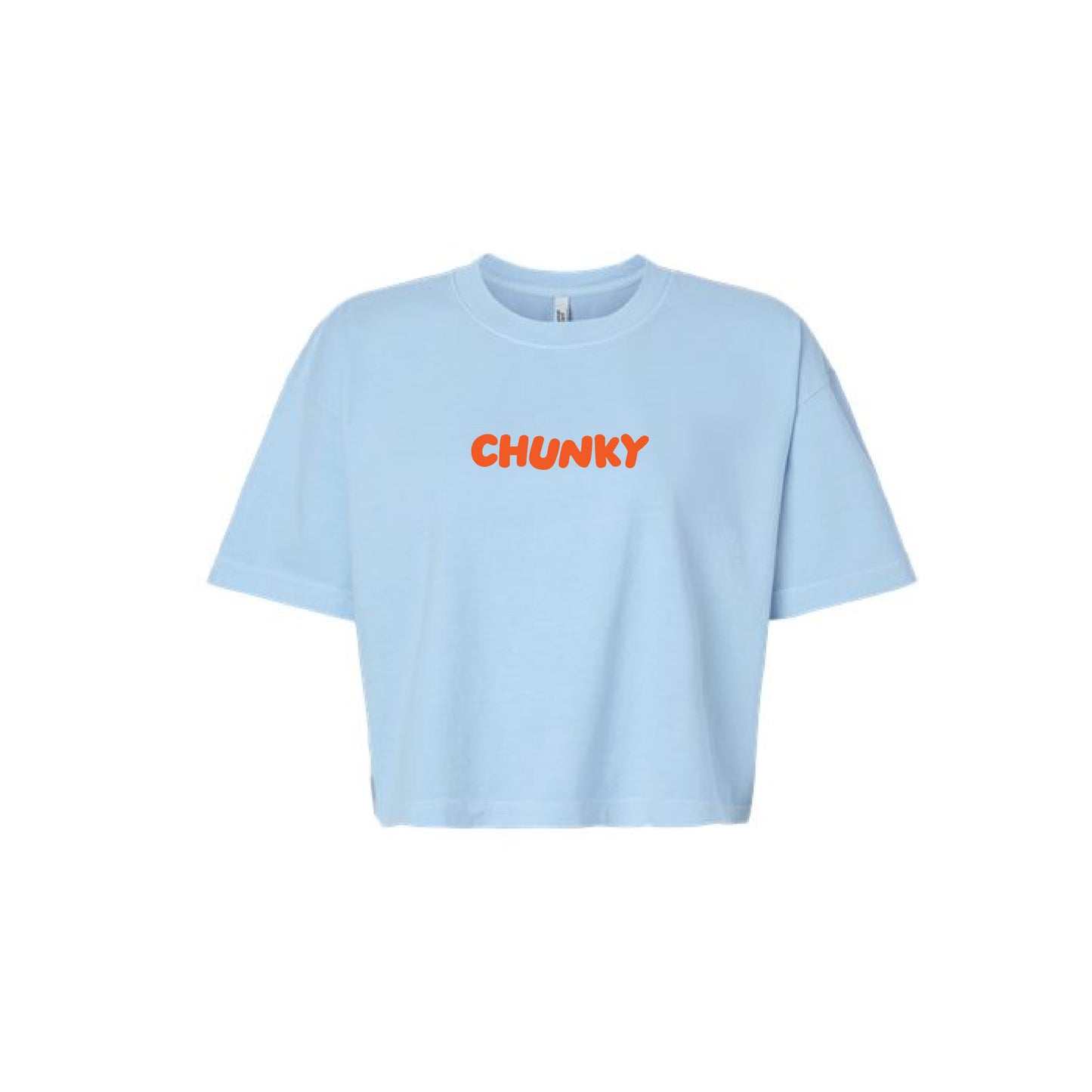 Chunky So Very Fishy Cropped T-Shirt - Sky