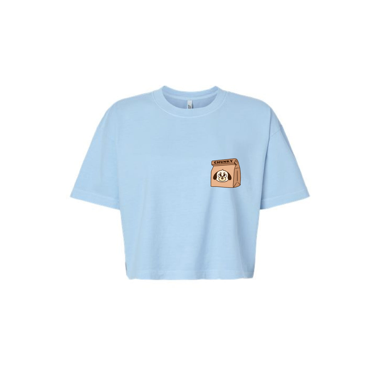 Hot Hot Dog Cropped T-Shirt - Sky Blue