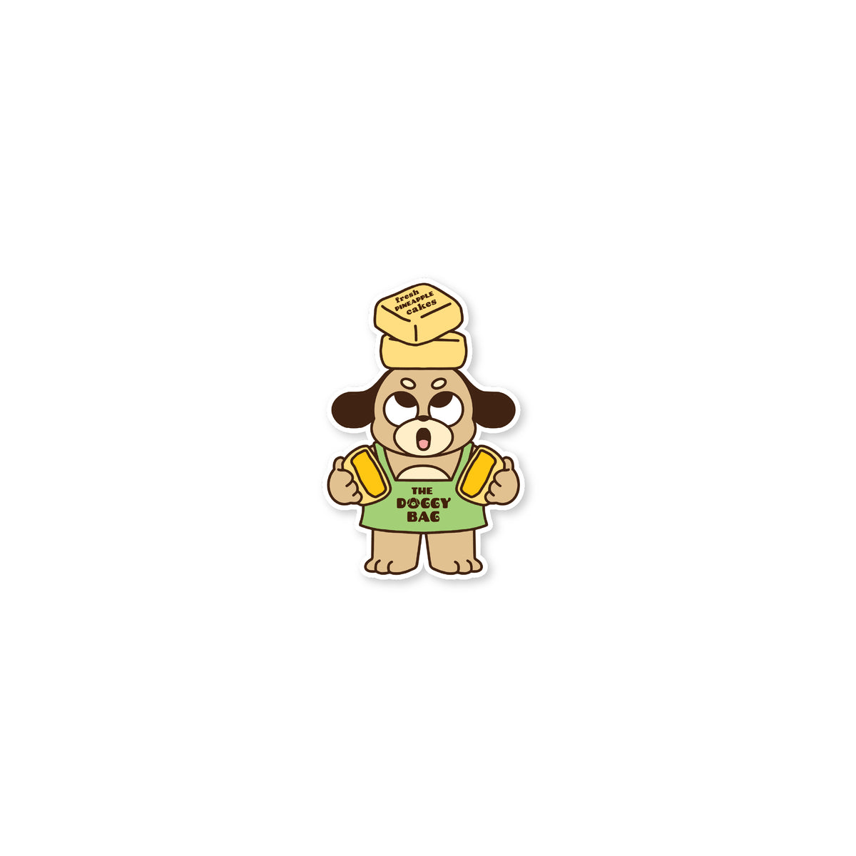 Pineapple Cake on Dog Sticker