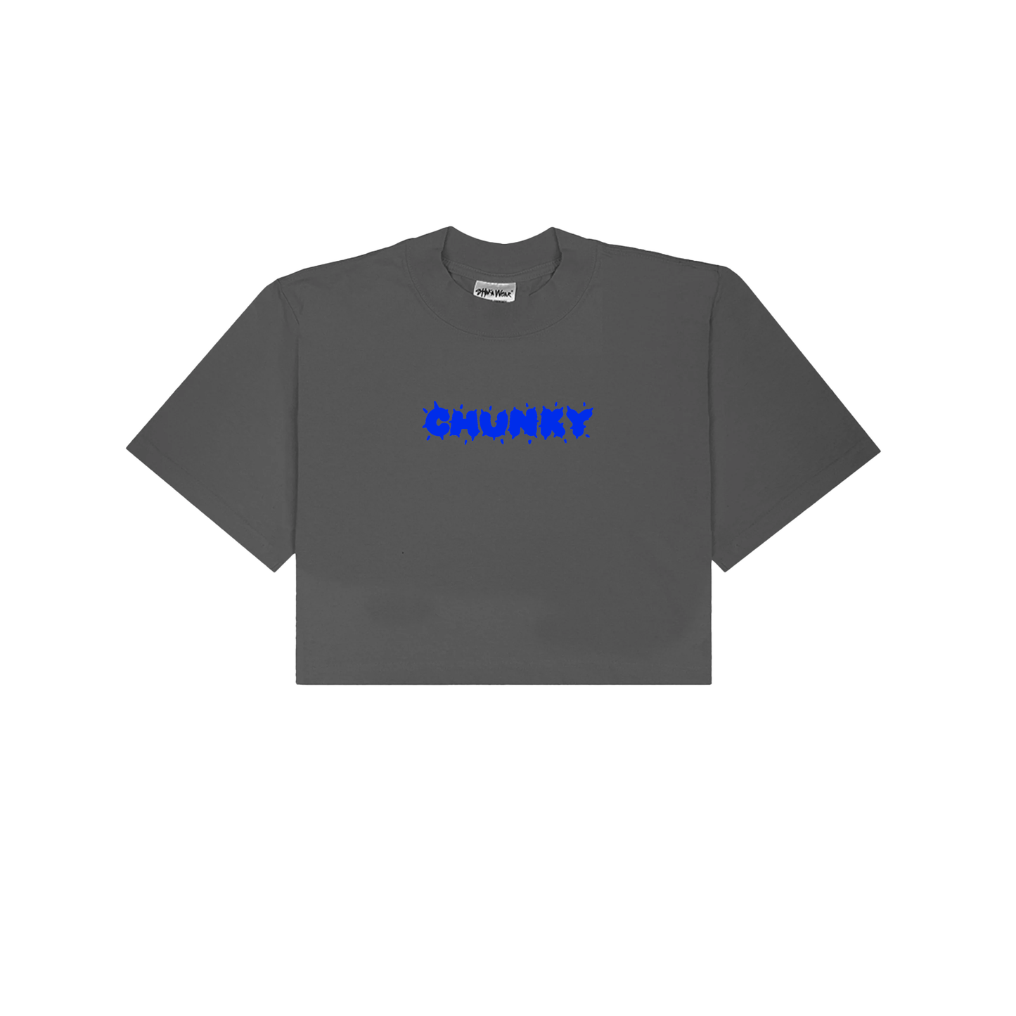 Chunky Blow Up Fish Cropped T-Shirt - Shadow