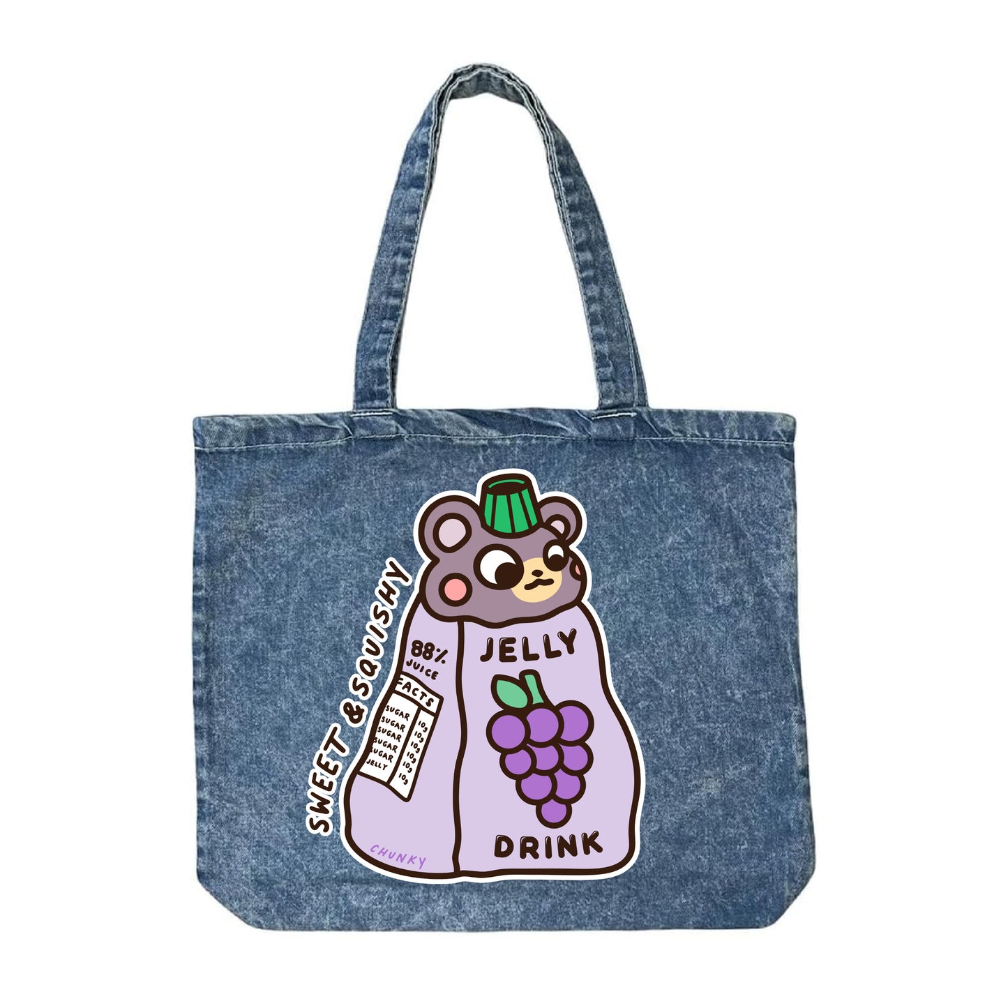 Chunky Jelly Bear Jean Tote