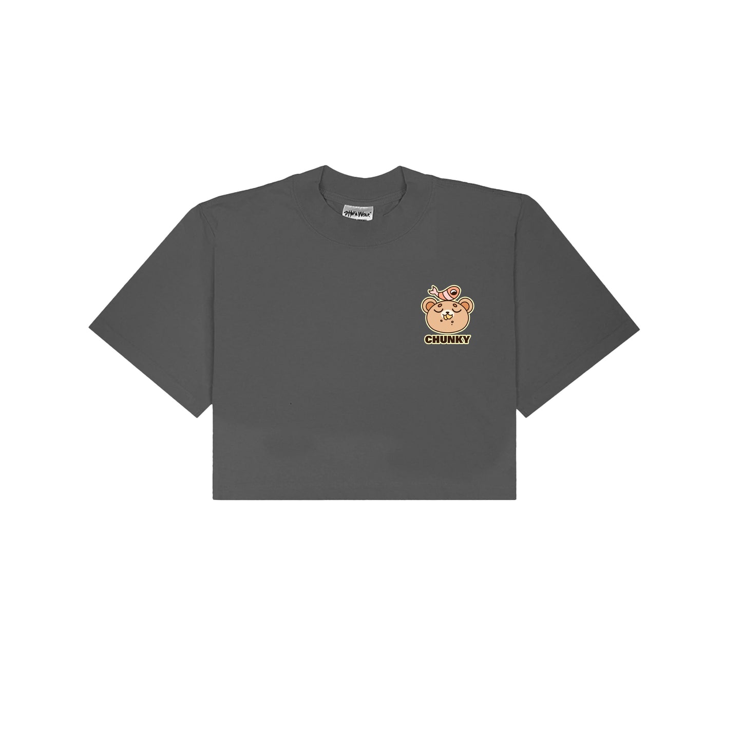 Chunky Chip Bear Cropped T-Shirt - Shadow