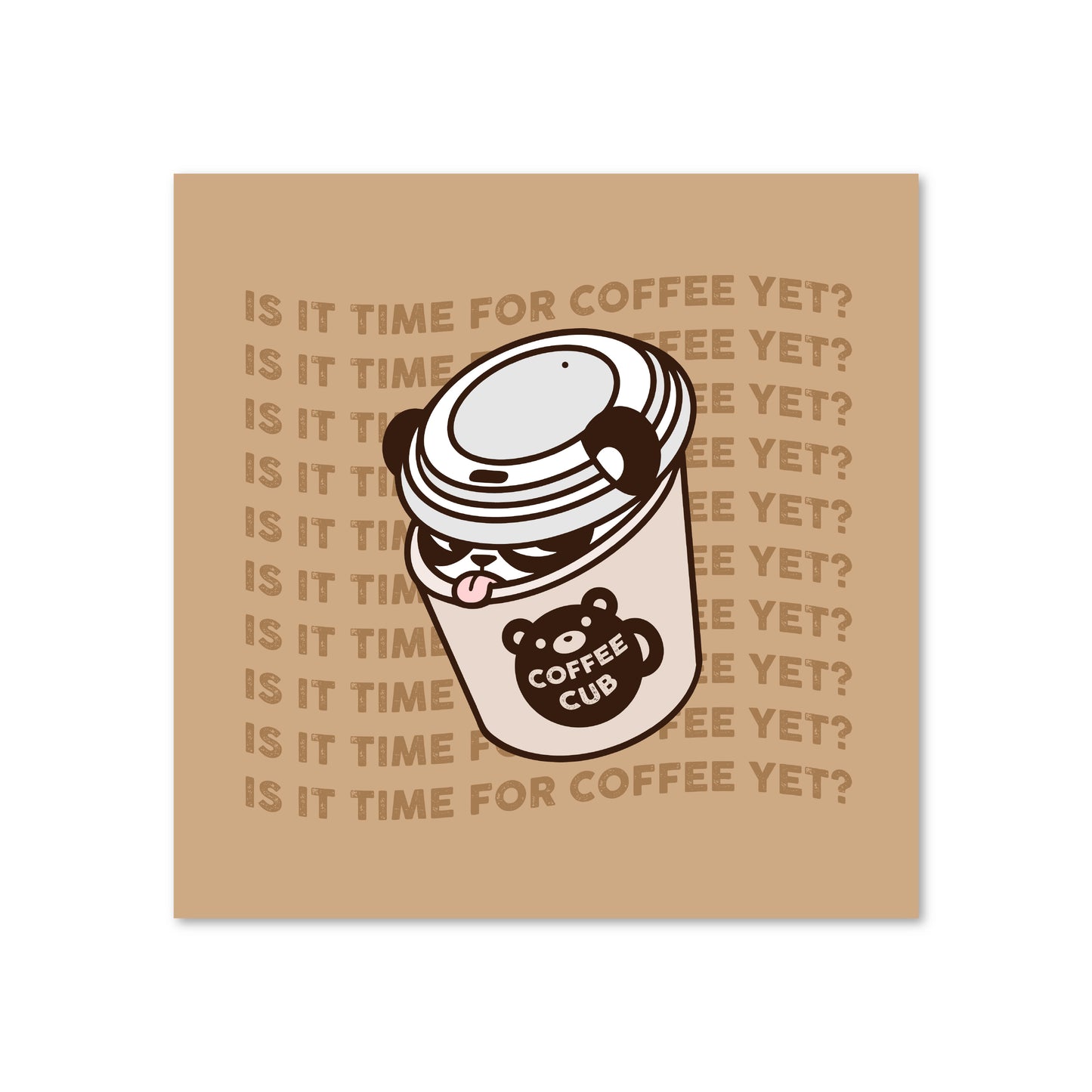 Chunky Coffee Cub Print