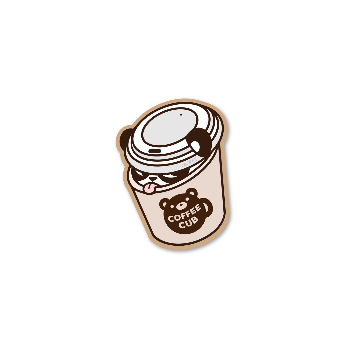 Chunky Coffee Cub Sticker