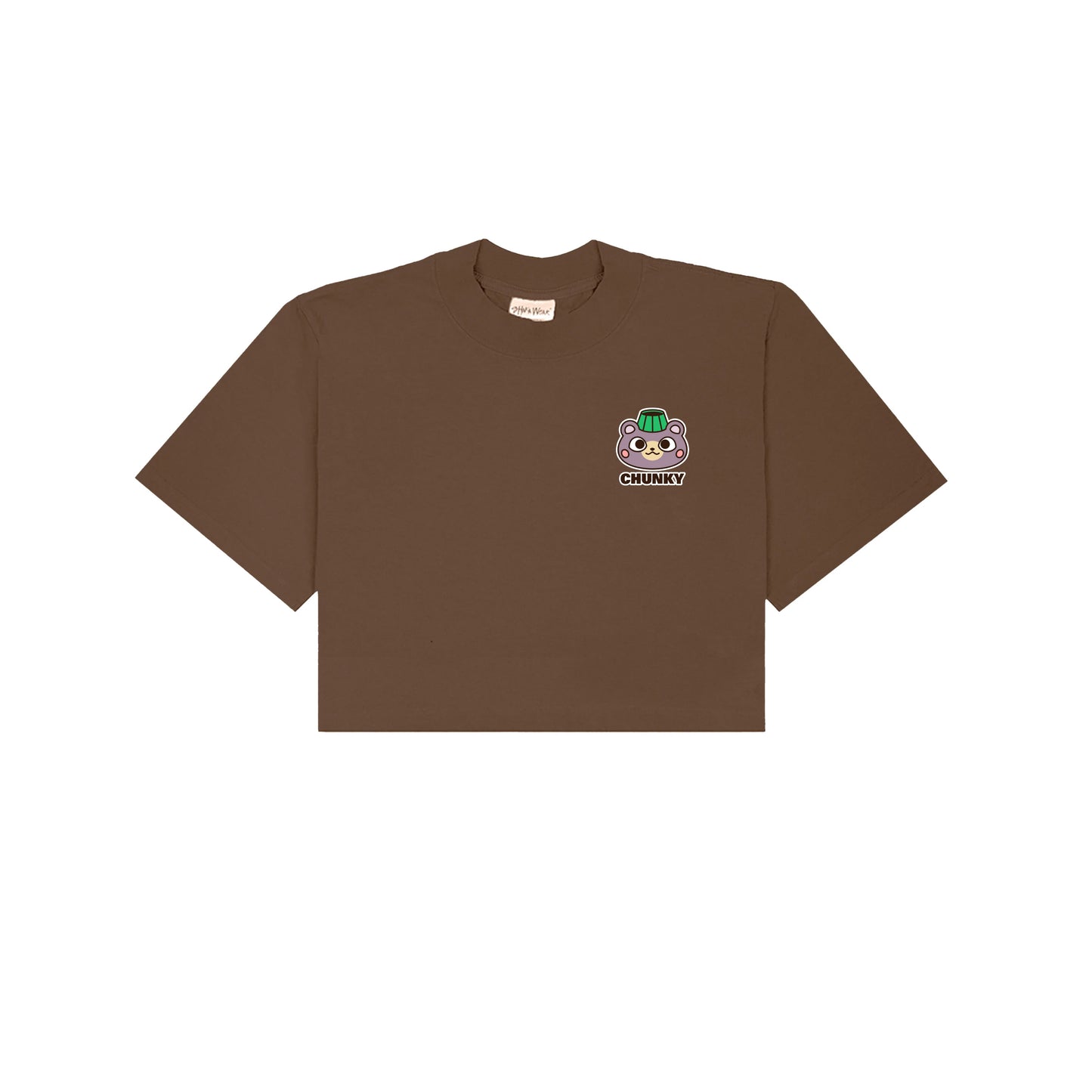 Chunky Jelly Bear Cropped T-Shirt - Brown
