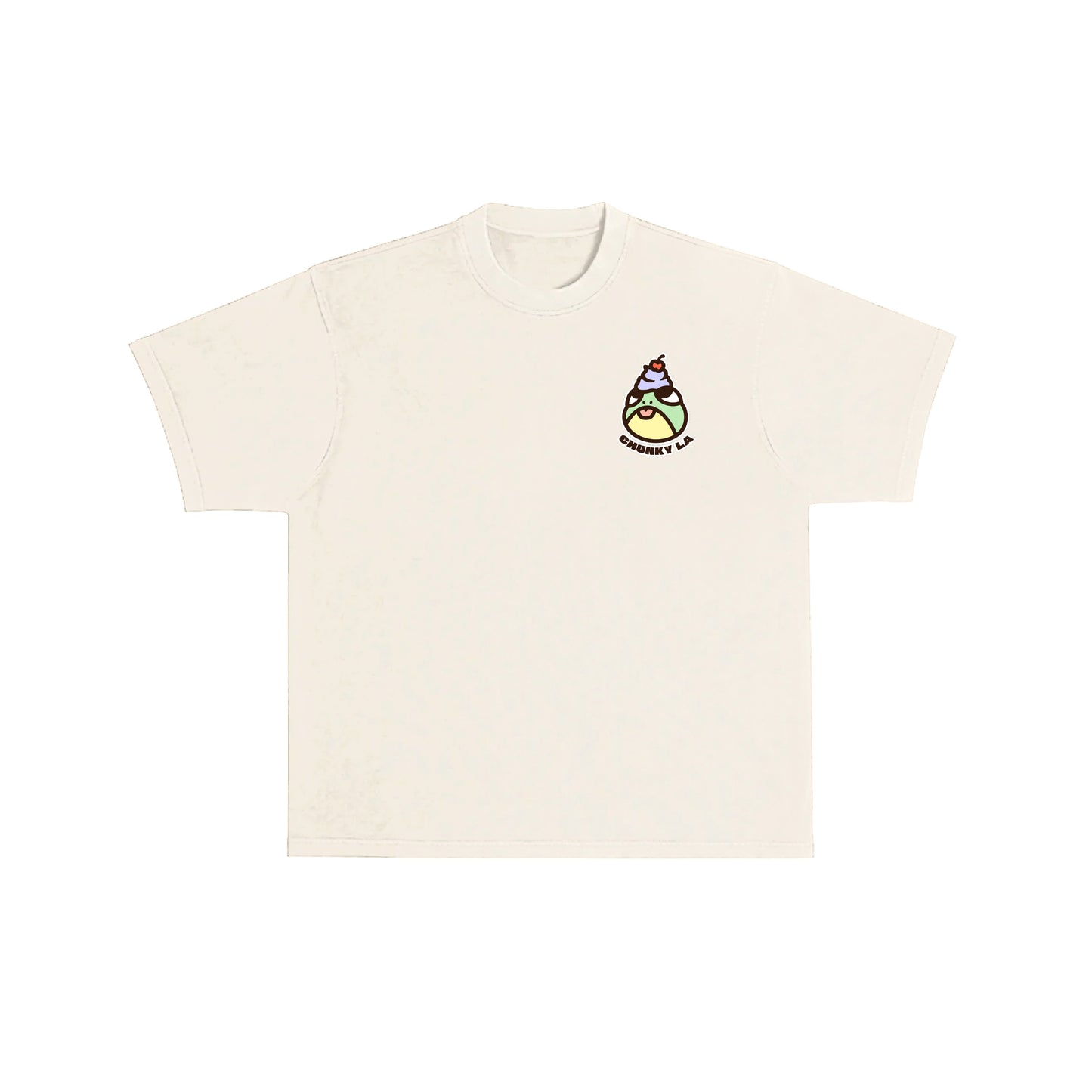 Chunky Ice Cream Frog T-Shirt - Cream