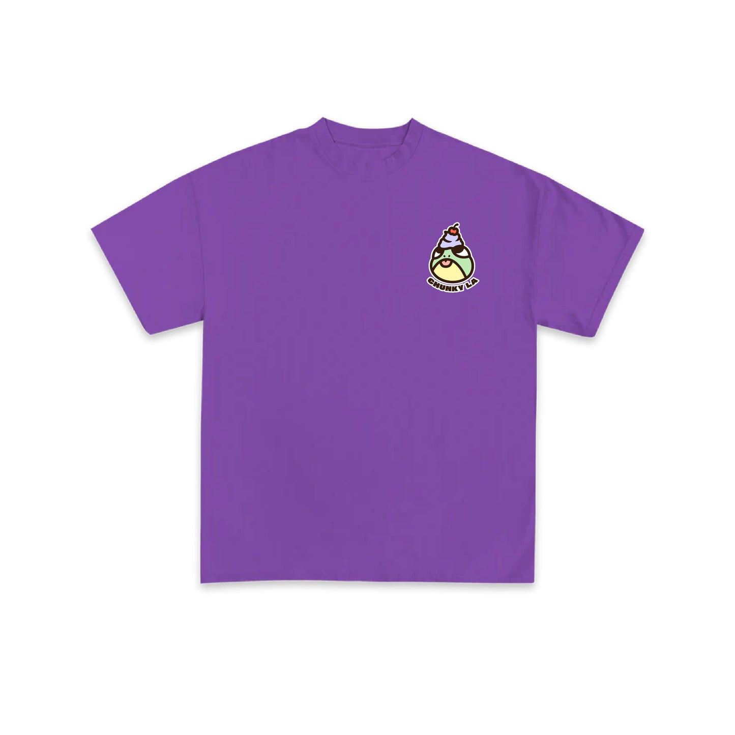 Chunky Ice Cream Frog T-Shirt - Purple