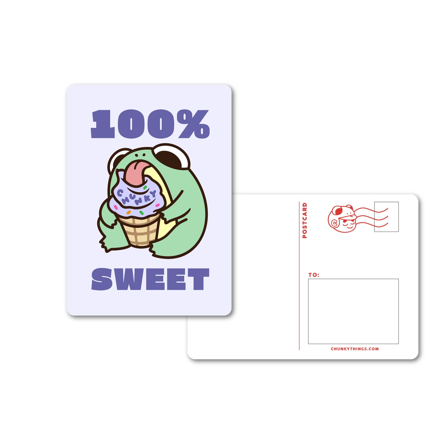 Chunky Ice Cream Frog Postcard