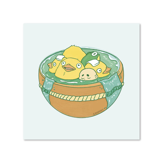 Chunky Ducks Ghibli Print